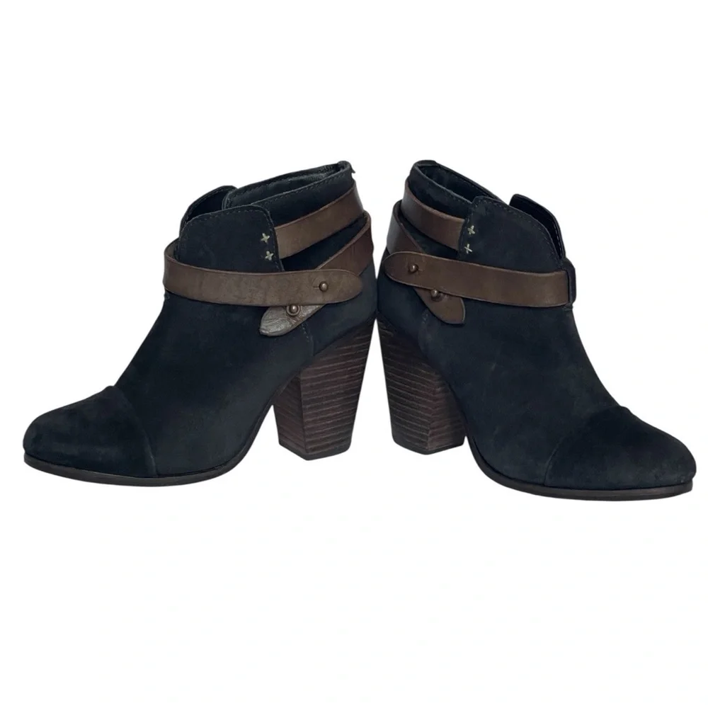 RAG & BONE HARROW BLACK SUEDE BOOTS SZ 6 MED